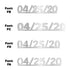 Custom-Fetti Date - 04/25/24 or 04/25/25  Silver