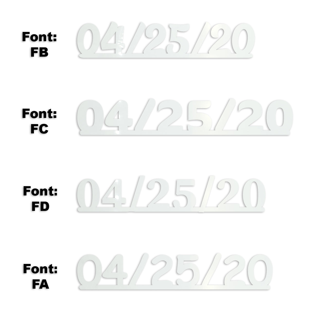 Custom-Fetti Date - 04/25/24 or 04/25/25  White