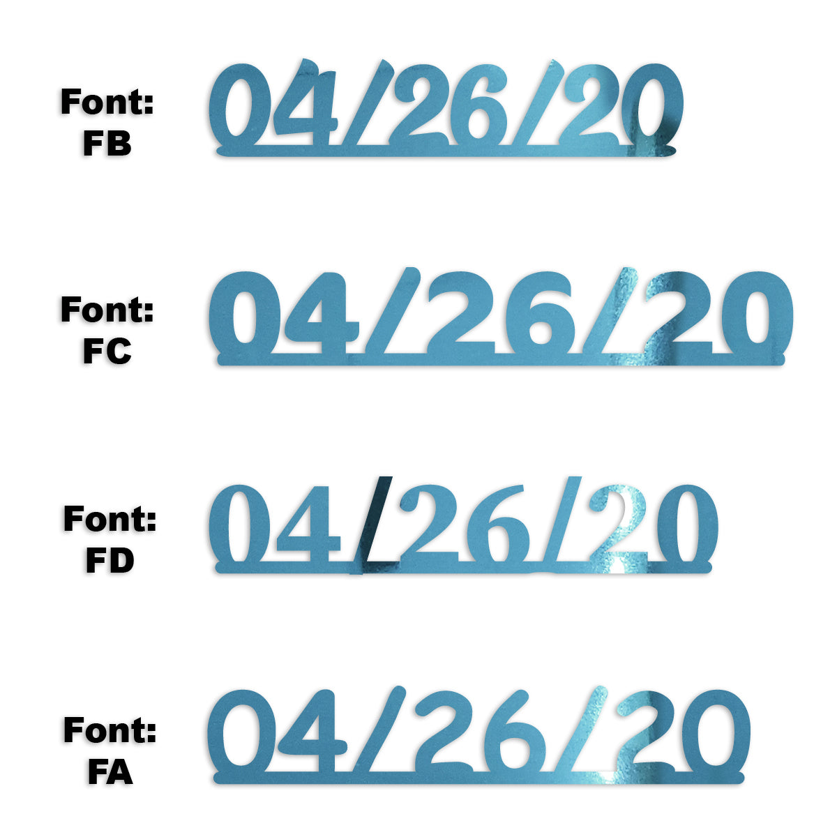Custom-Fetti Date - 04/26/24 or 04/26/25  Blue Sky