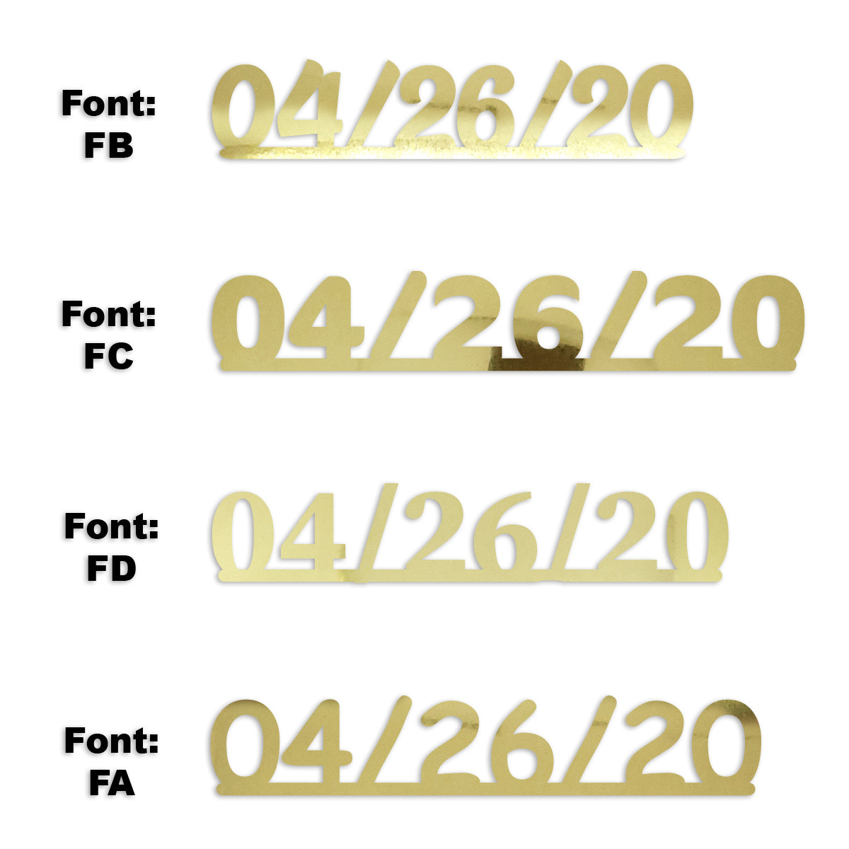 Custom-Fetti Date - 04/26/24 or 04/26/25  Gold