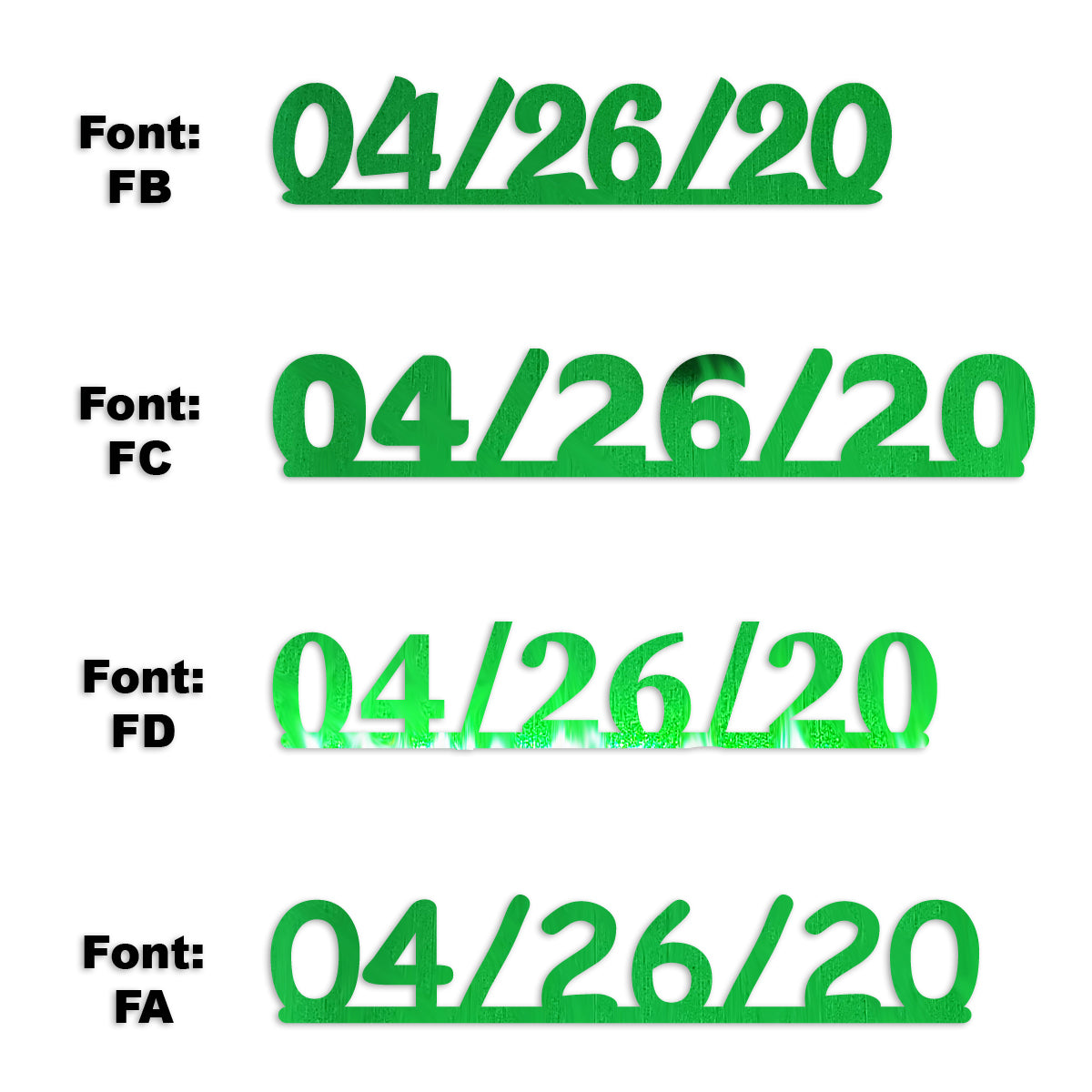 Custom-Fetti Date - 04/26/24 or 04/26/25  Green