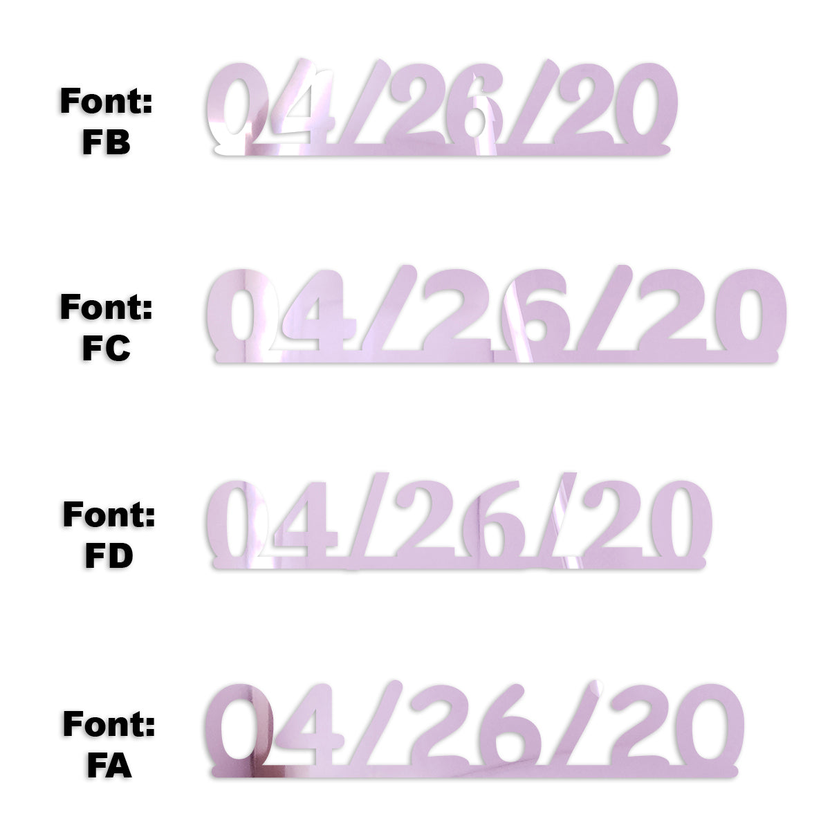 Custom-Fetti Date - 04/26/24 or 04/26/25  Pink