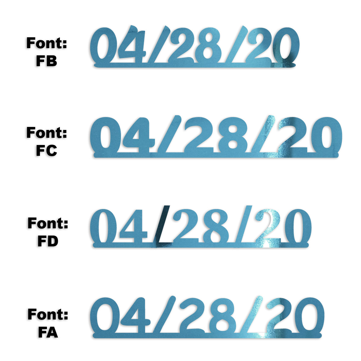 Custom-Fetti Date - 04/28/24 or 04/28/25  Blue Sky