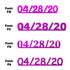 Custom-Fetti Date - 04/28/24 or 04/28/25  Fuchsia