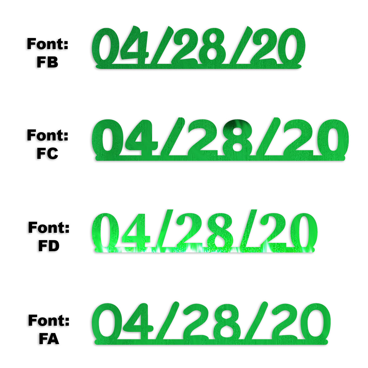 Custom-Fetti Date - 04/28/24 or 04/28/25  Green