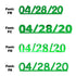 Custom-Fetti Date - 04/28/24 or 04/28/25  Green