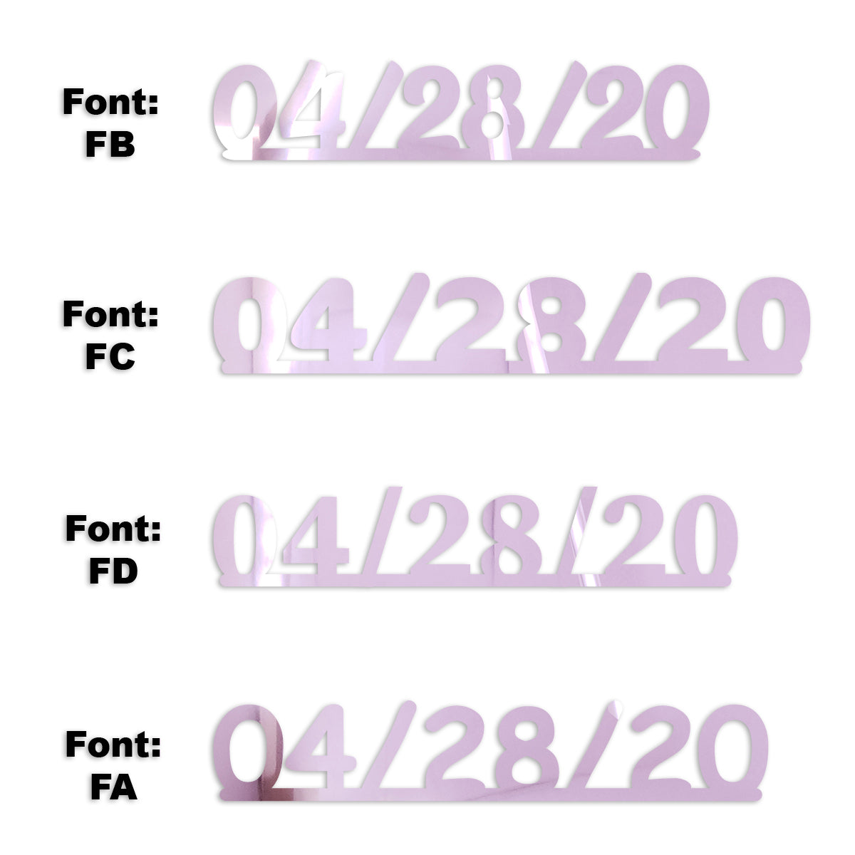Custom-Fetti Date - 04/28/24 or 04/28/25  Pink