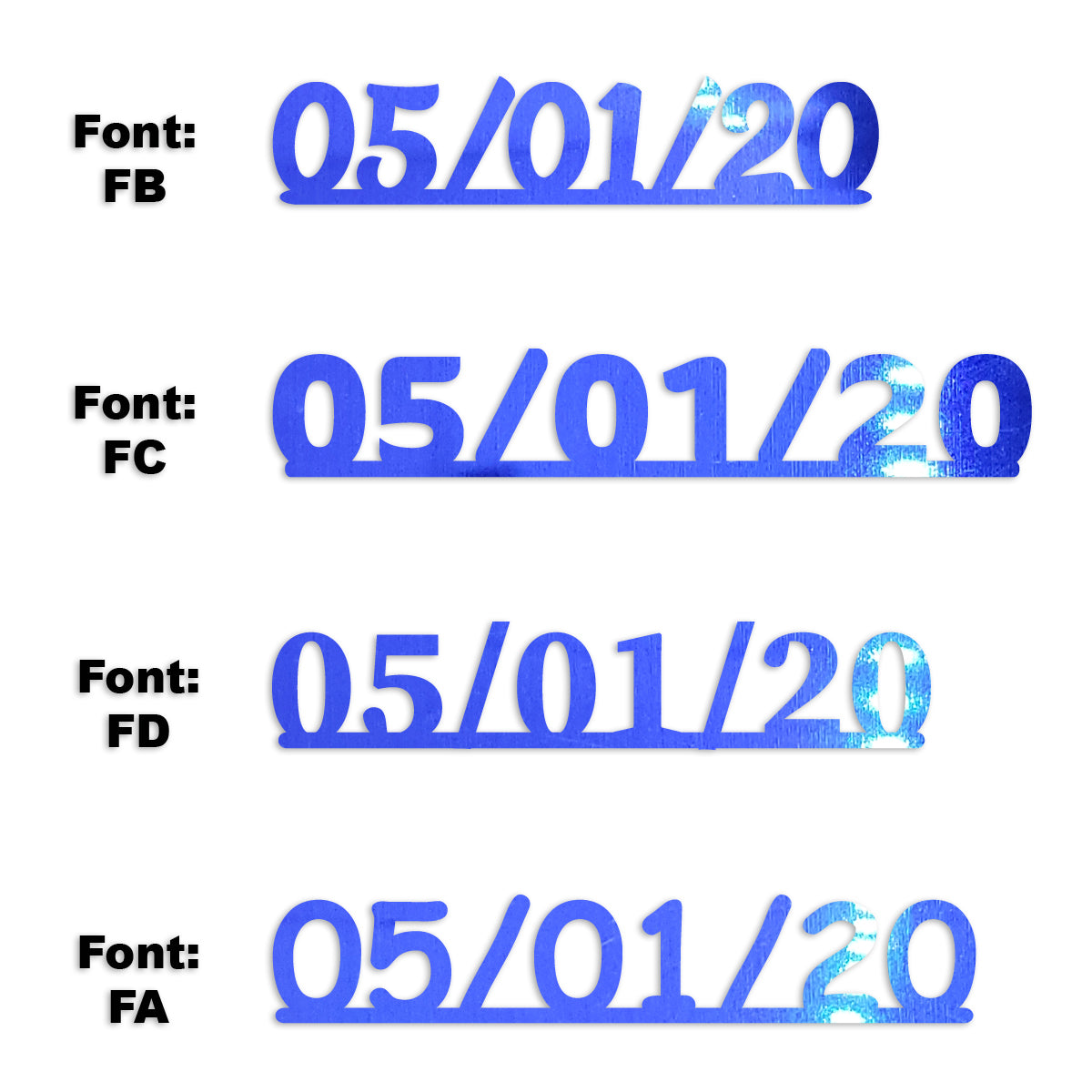 Custom-Fetti Date - 05/01/24 or 05/01/25  Blue Royal