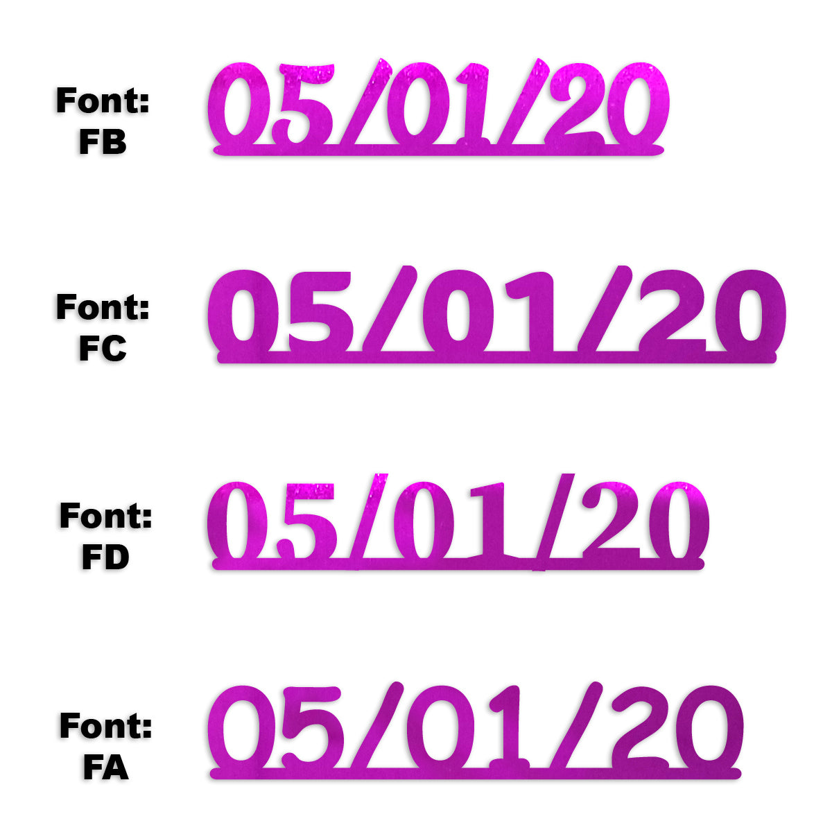 Custom-Fetti Date - 05/01/24 or 05/01/25  Fuchsia