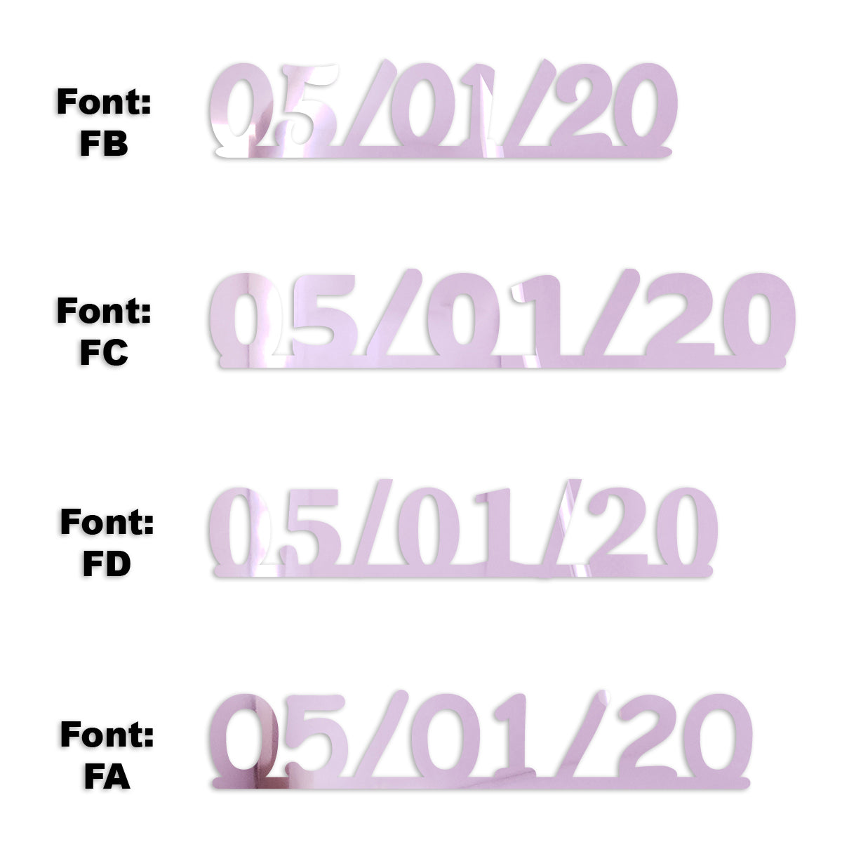 Custom-Fetti Date - 05/01/24 or 05/01/25  Pink