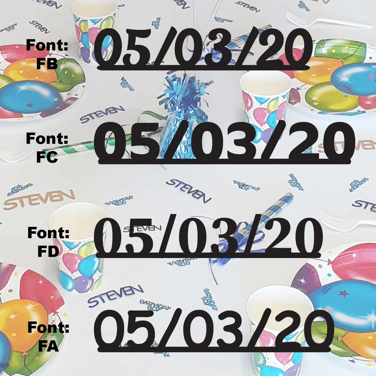 Custom-Fetti Date - 05/03/24 or 05/03/25  Black