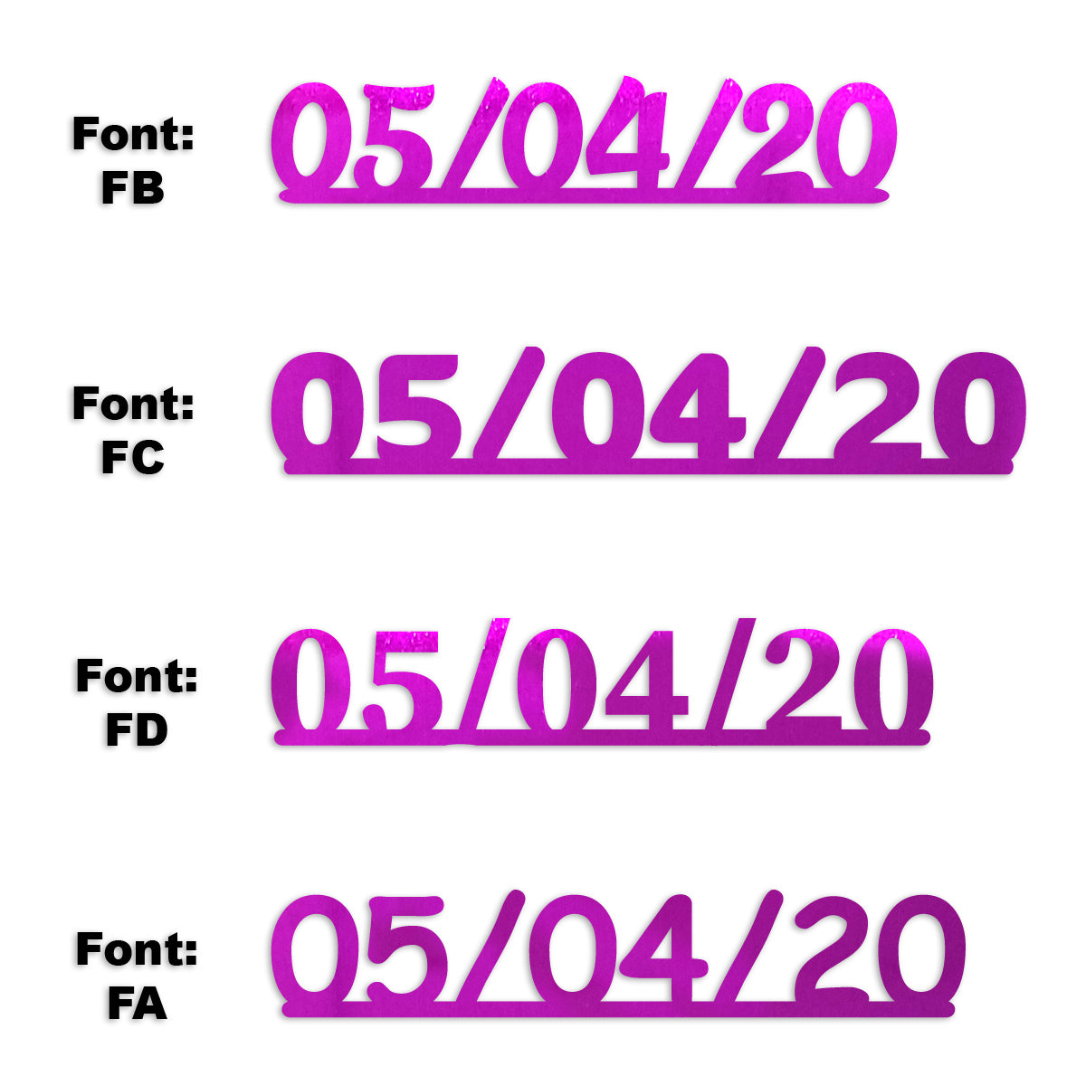 Custom-Fetti Date - 05/04/24 or 05/04/25  Fuchsia