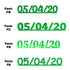 Custom-Fetti Date - 05/04/24 or 05/04/25  Green