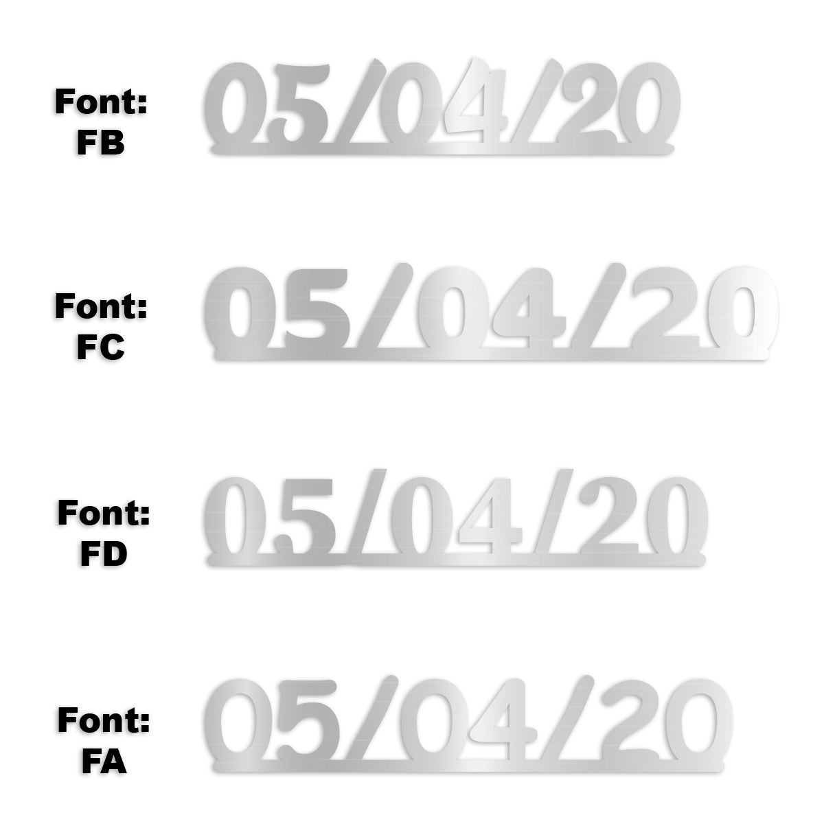 Custom-Fetti Date - 05/04/24 or 05/04/25  Silver