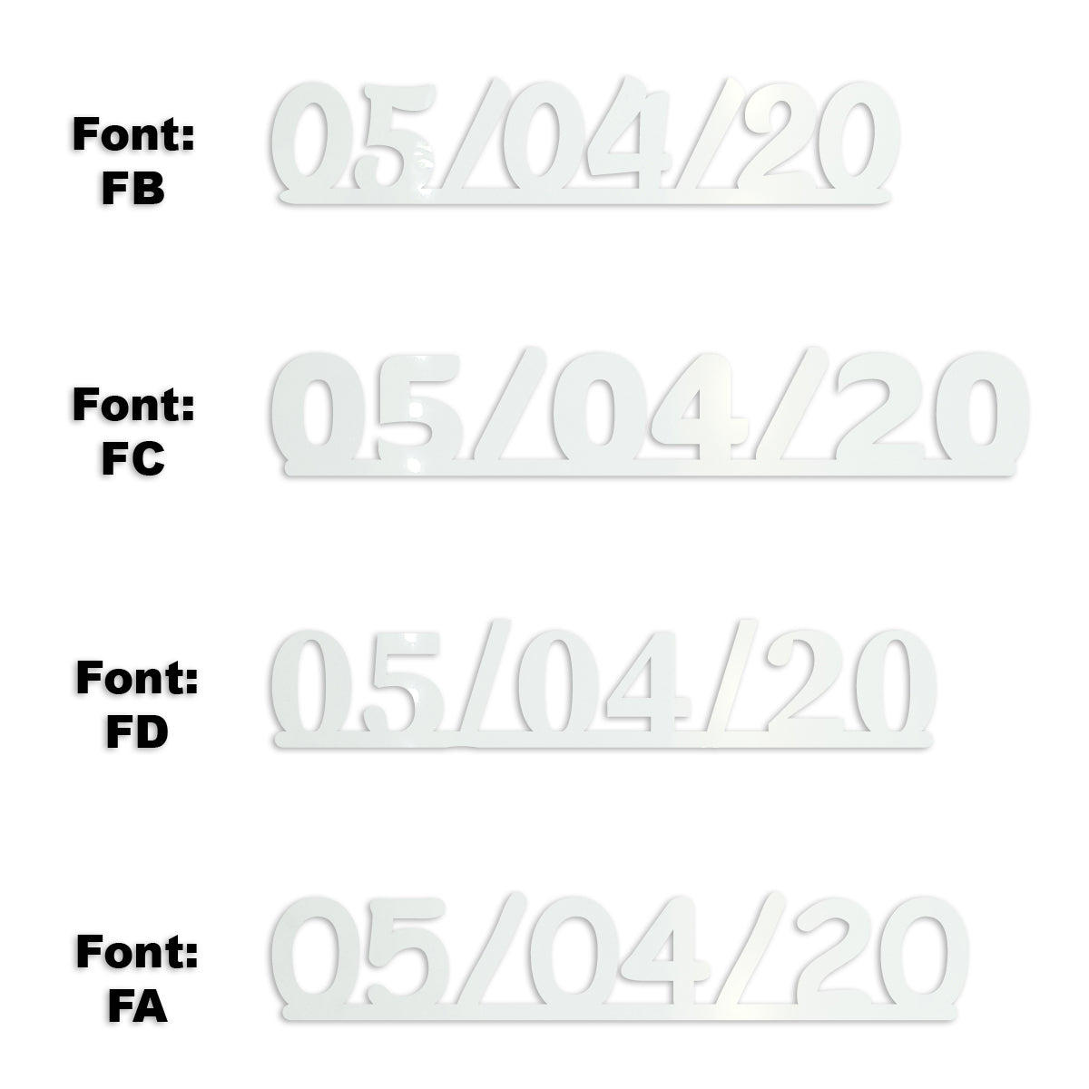 Custom-Fetti Date - 05/04/24 or 05/04/25  White
