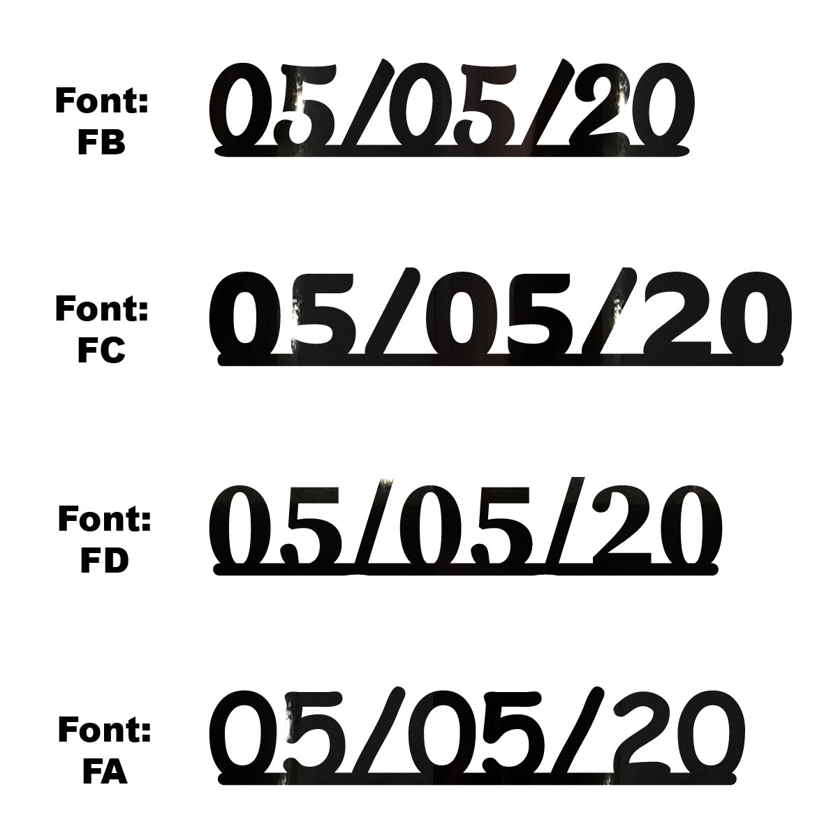 Custom-Fetti Date - 05/05/24 or 05/05/25  Black