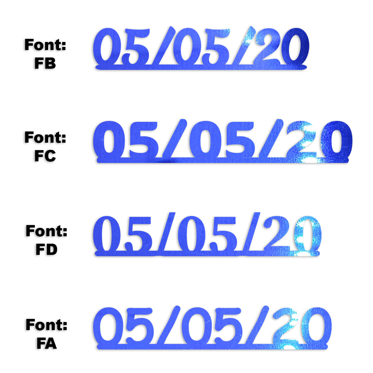 Custom-Fetti Date - 05/05/24 or 05/05/25  Blue Royal