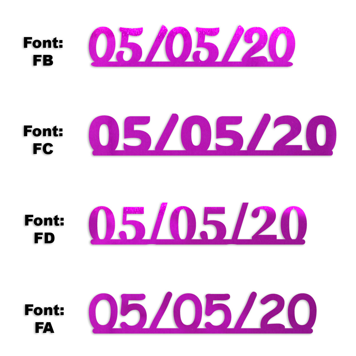 Custom-Fetti Date - 05/05/24 or 05/05/25  Fuchsia