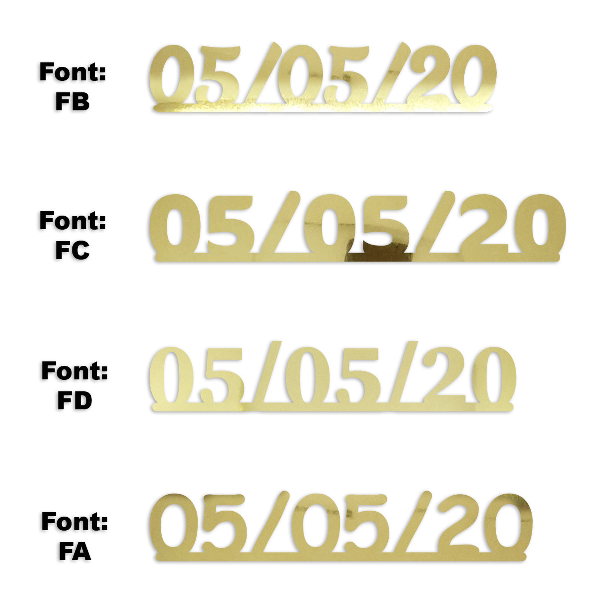 Custom-Fetti Date - 05/05/24 or 05/05/25  Gold