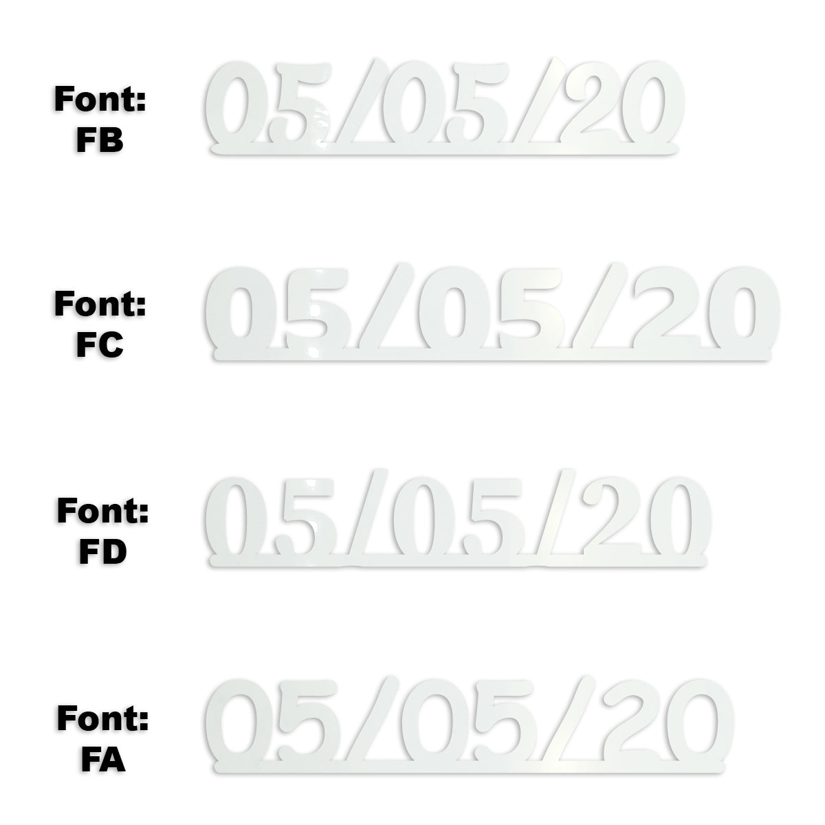 Custom-Fetti Date - 05/05/24 or 05/05/25  White