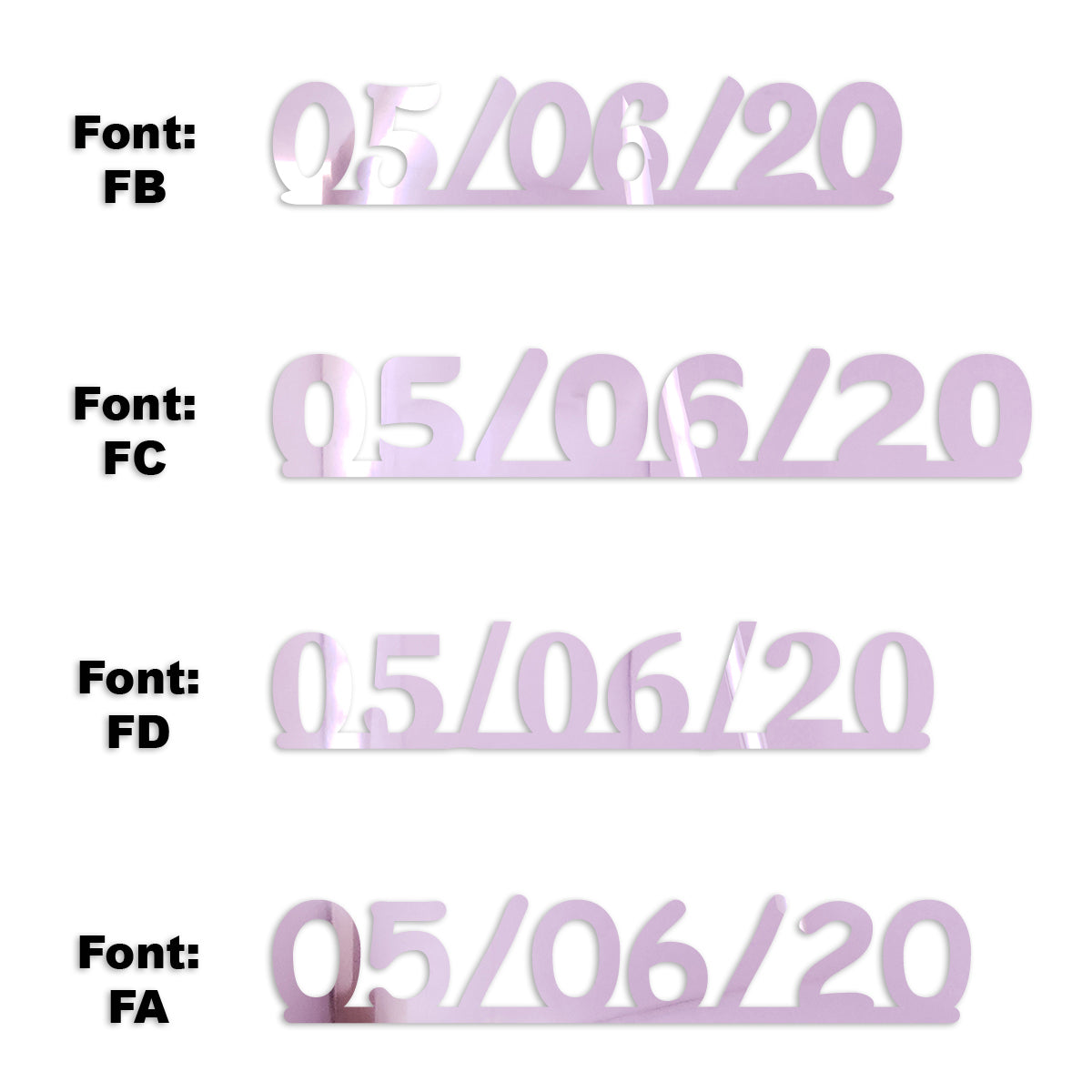 Custom-Fetti Date - 05/06/24 or 05/06/25  Pink