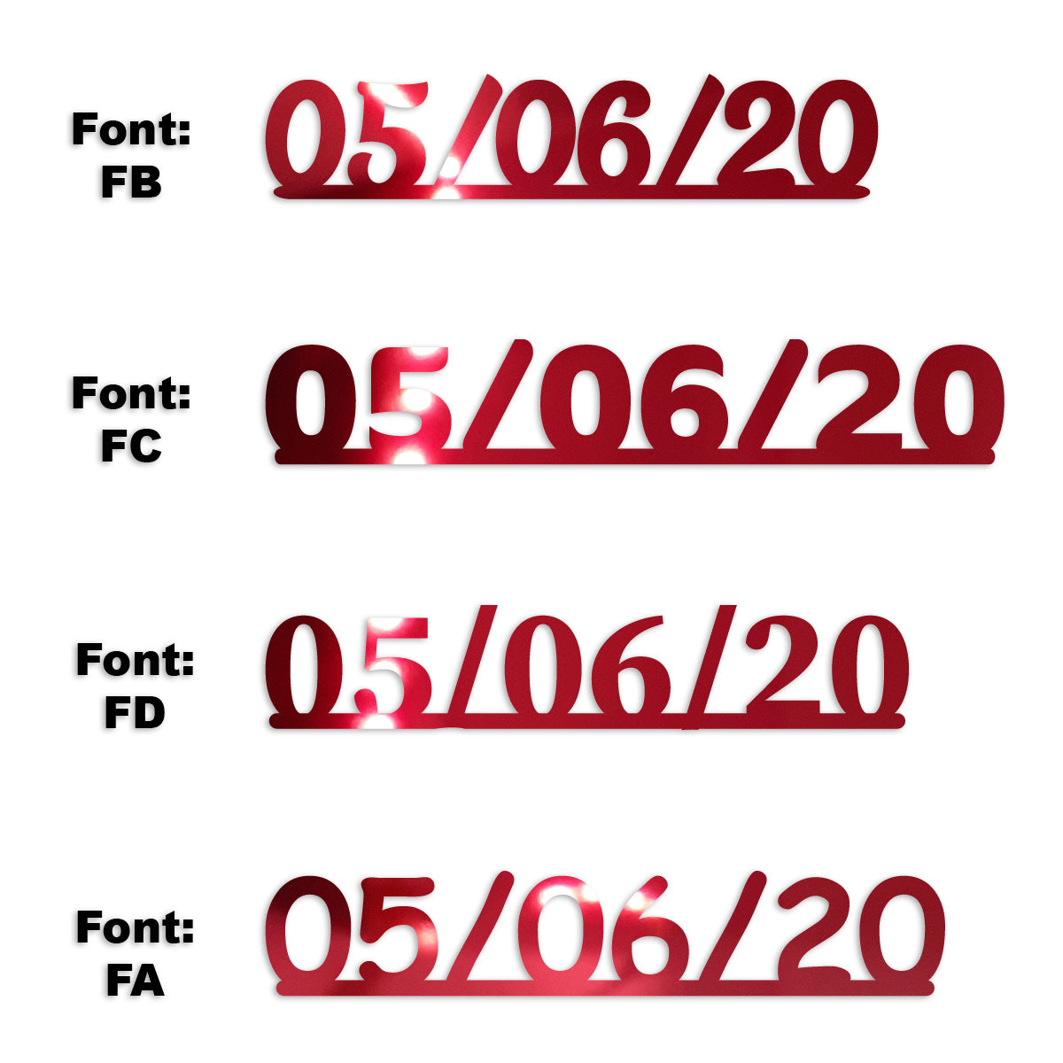 Custom-Fetti Date - 05/06/24 or 05/06/25  Red