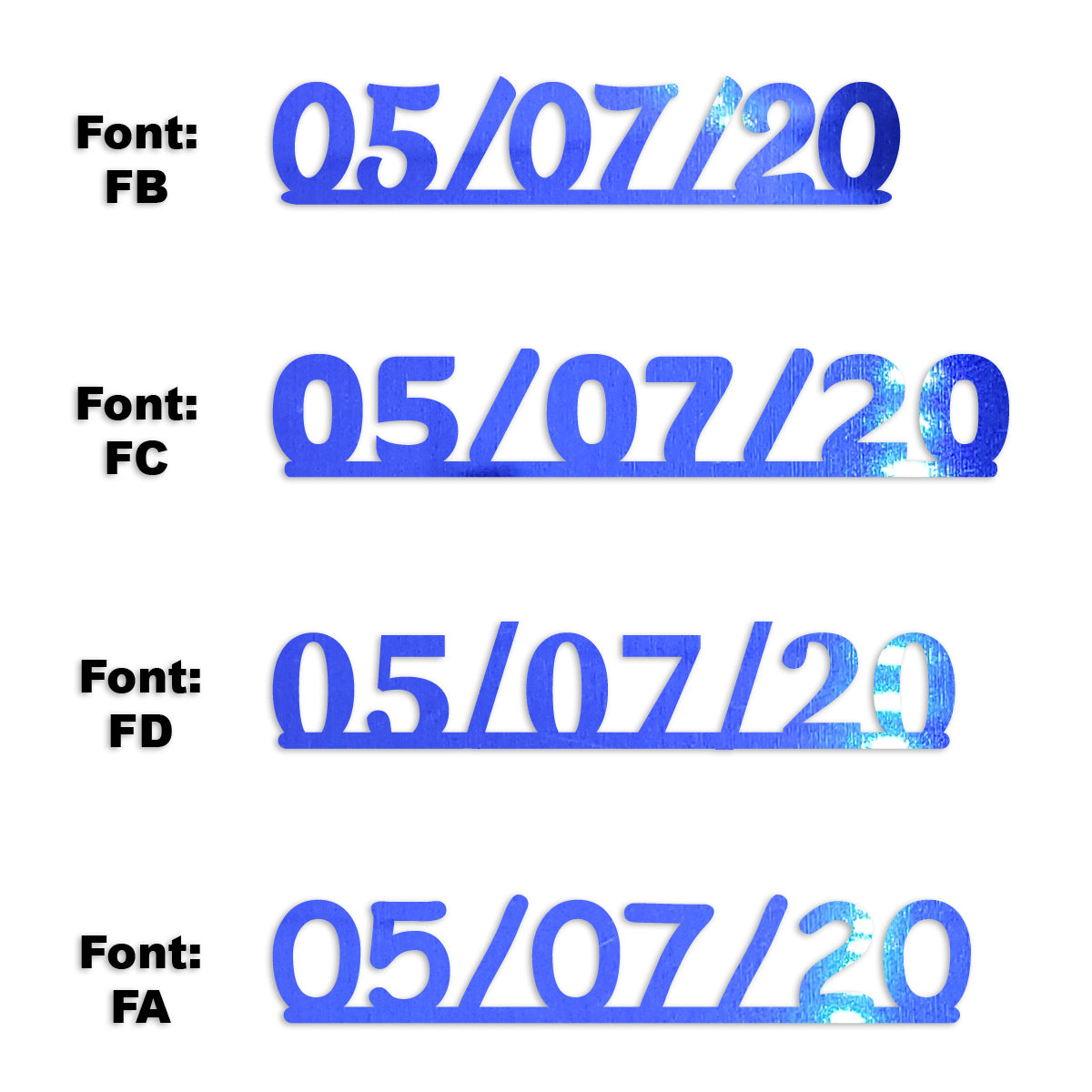 Custom-Fetti Date - 05/07/24 or 05/07/25  Blue Royal