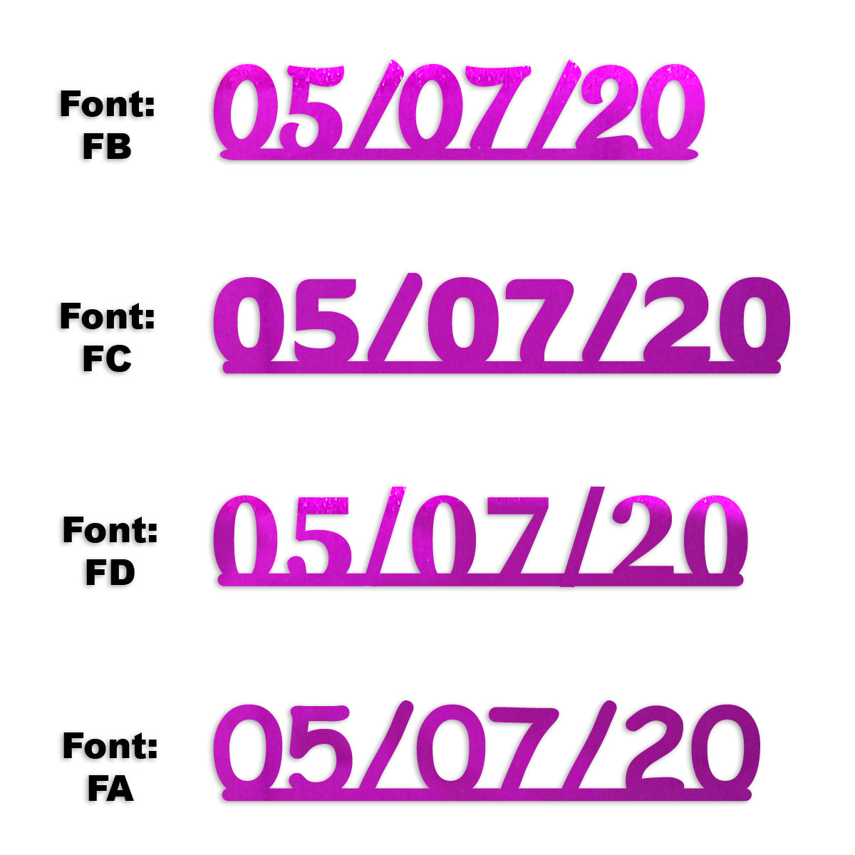 Custom-Fetti Date - 05/07/24 or 05/07/25  Fuchsia