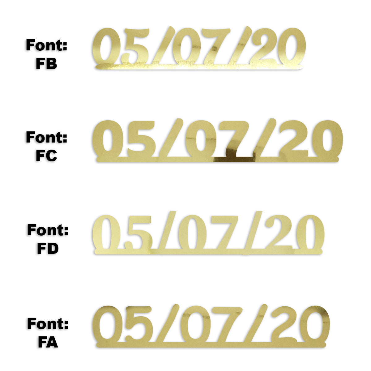 Custom-Fetti Date - 05/07/24 or 05/07/25  Gold
