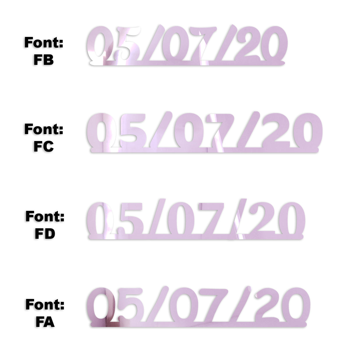 Custom-Fetti Date - 05/07/24 or 05/07/25  Pink