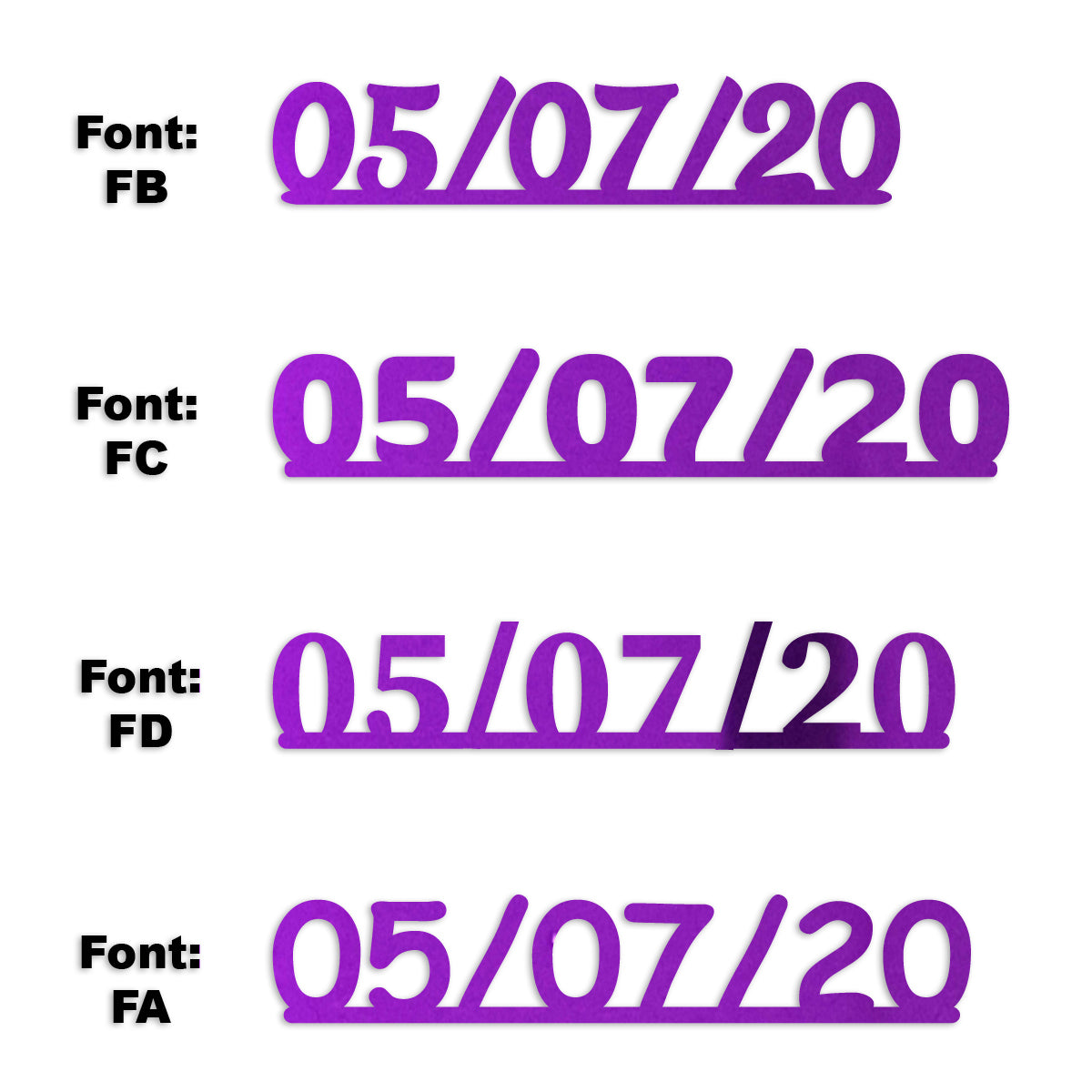 Custom-Fetti Date - 05/07/24 or 05/07/25  Purple