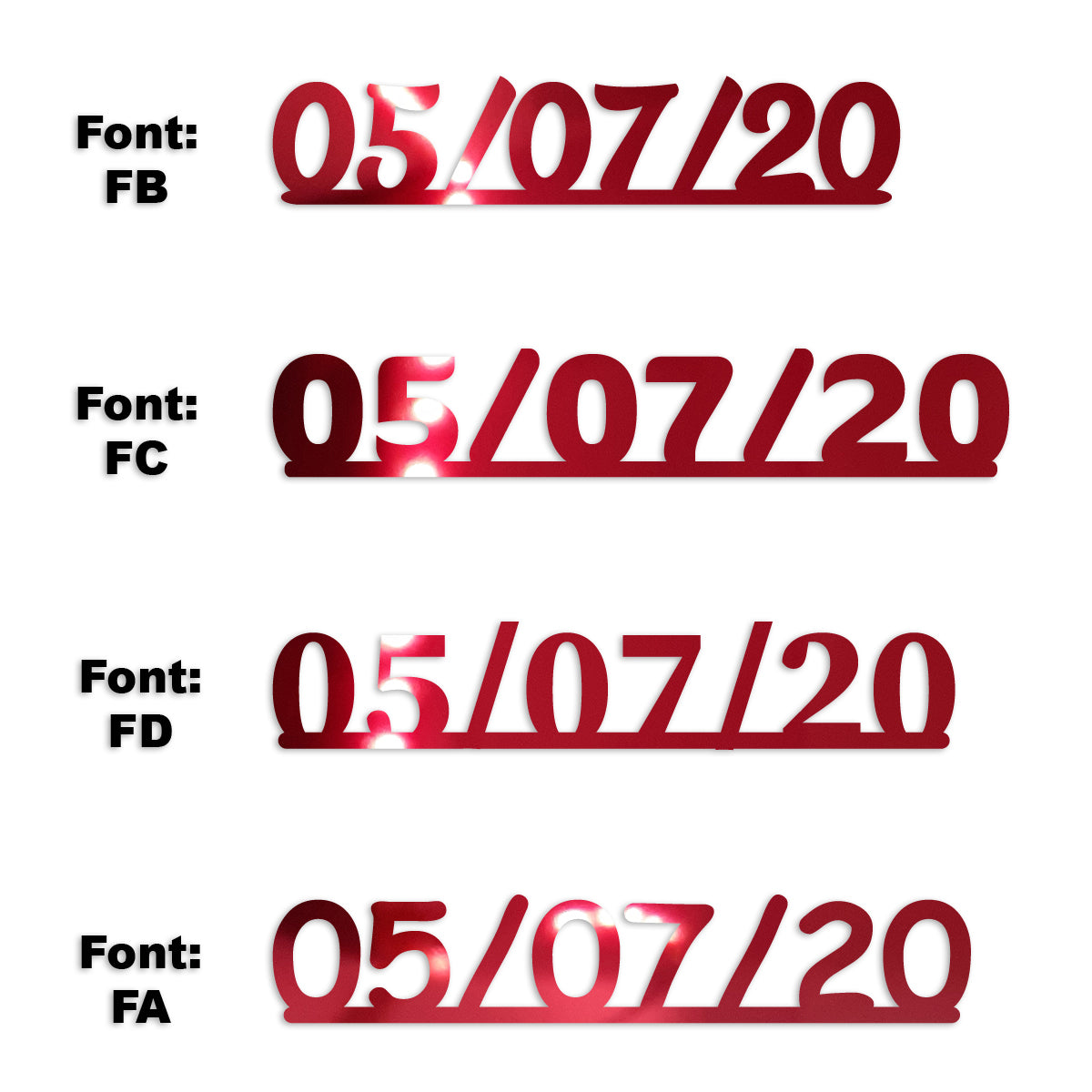 Custom-Fetti Date - 05/07/24 or 05/07/25  Red