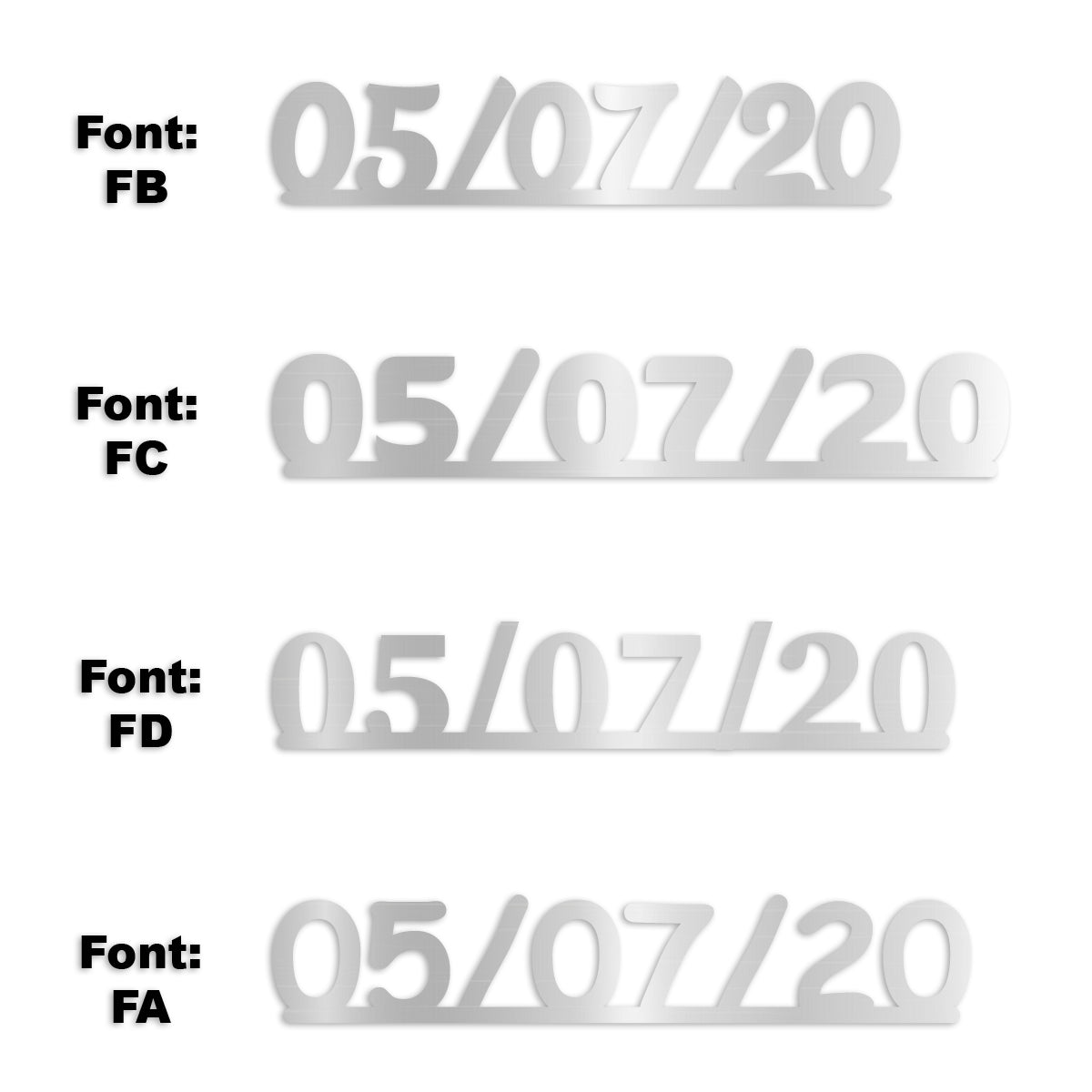 Custom-Fetti Date - 05/07/24 or 05/07/25  Silver