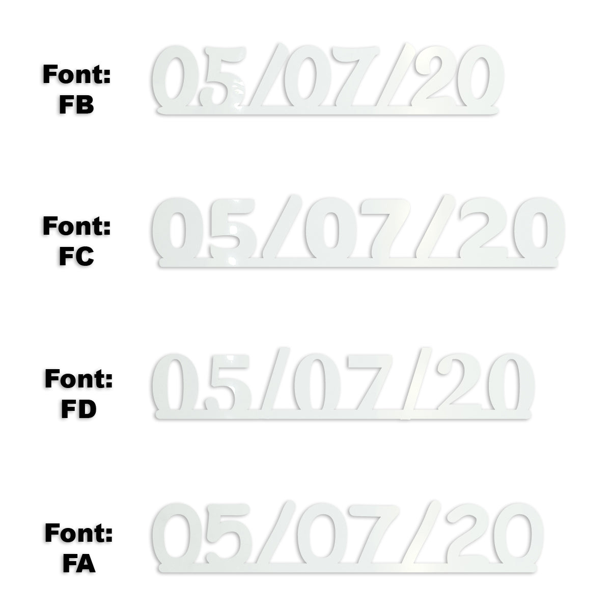 Custom-Fetti Date - 05/07/24 or 05/07/25  White