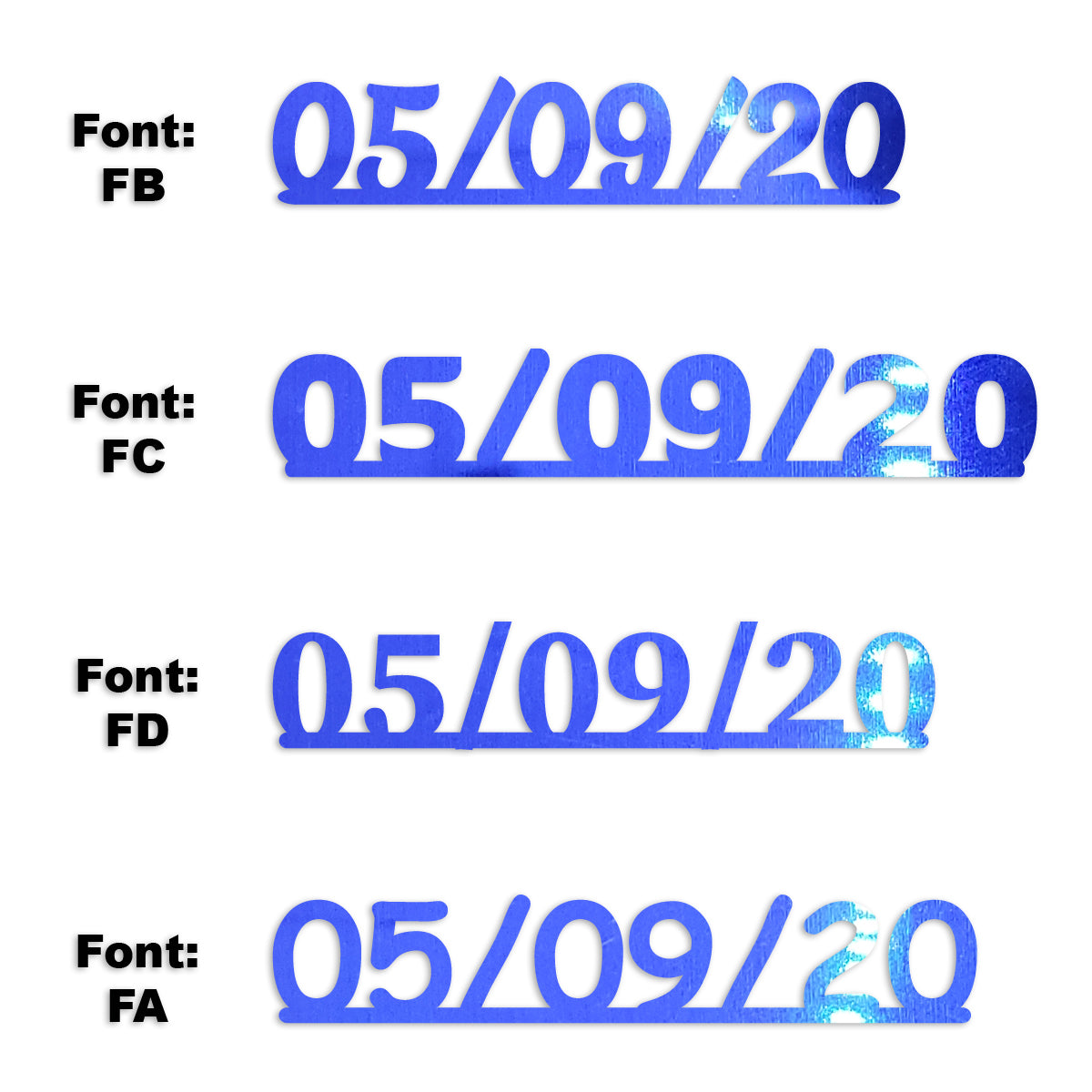 Custom-Fetti Date - 05/09/24 or 05/09/25  Blue Royal