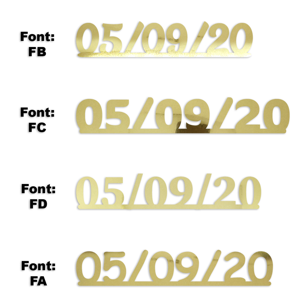 Custom-Fetti Date - 05/09/24 or 05/09/25  Gold