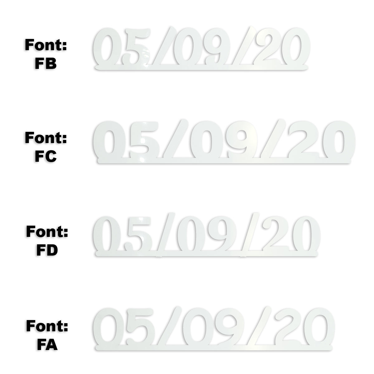 Custom-Fetti Date - 05/09/24 or 05/09/25  White