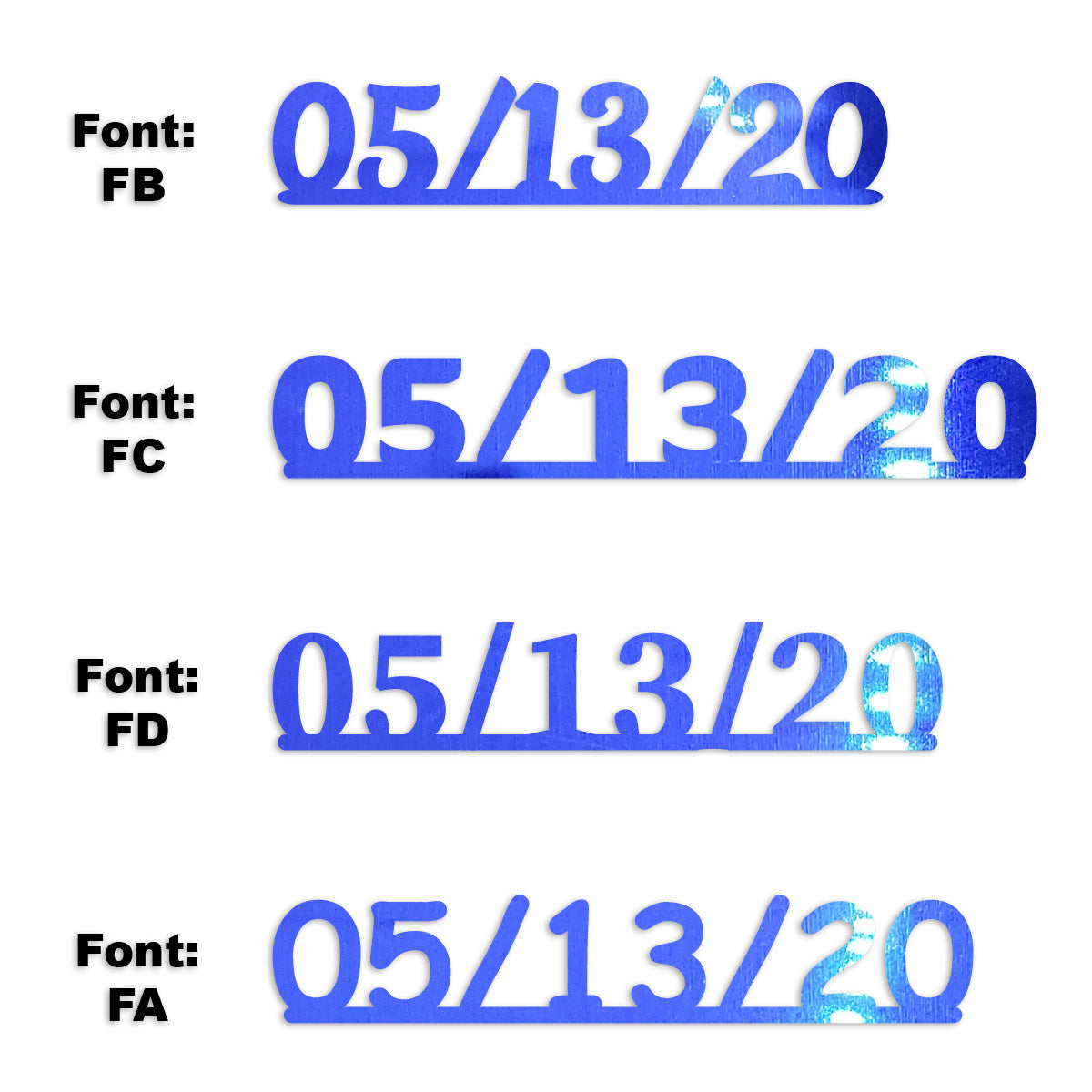 Custom-Fetti Date - 05/13/24 or 05/13/25  Blue Royal