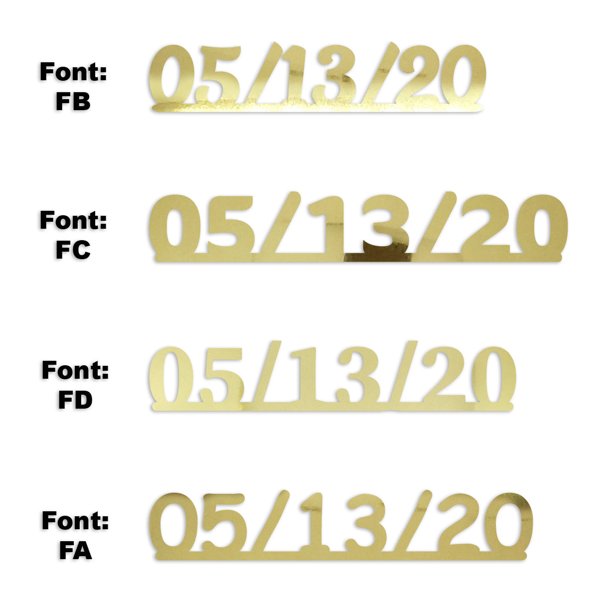Custom-Fetti Date - 05/13/24 or 05/13/25  Gold