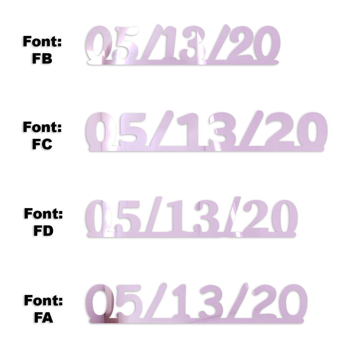 Custom-Fetti Date - 05/13/24 or 05/13/25  Pink