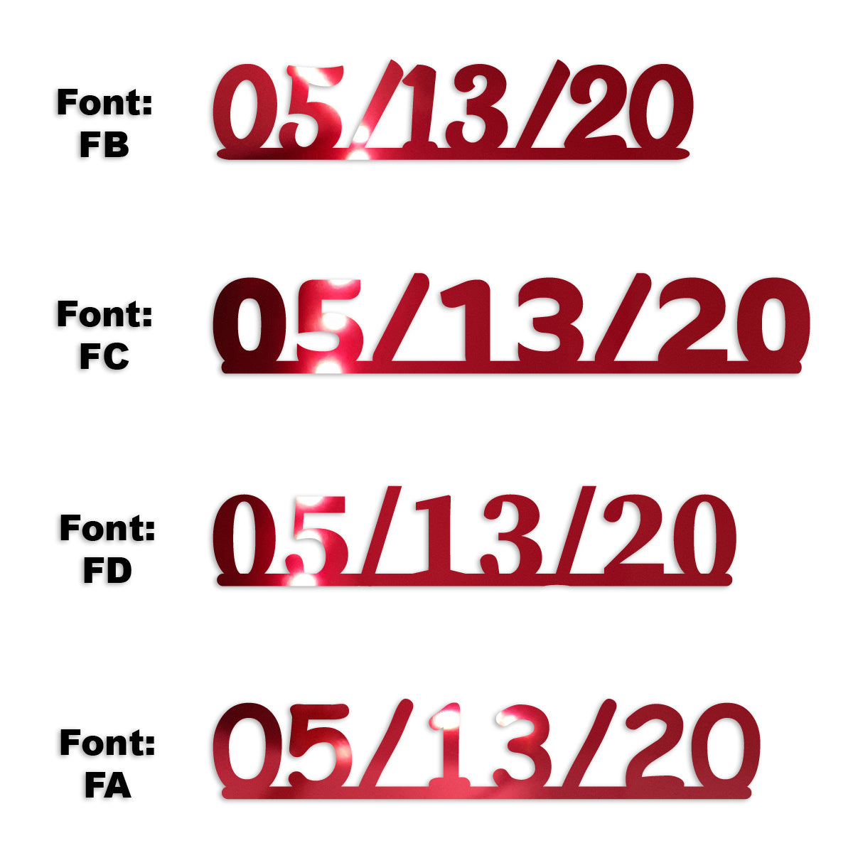 Custom-Fetti Date - 05/13/24 or 05/13/25  Red