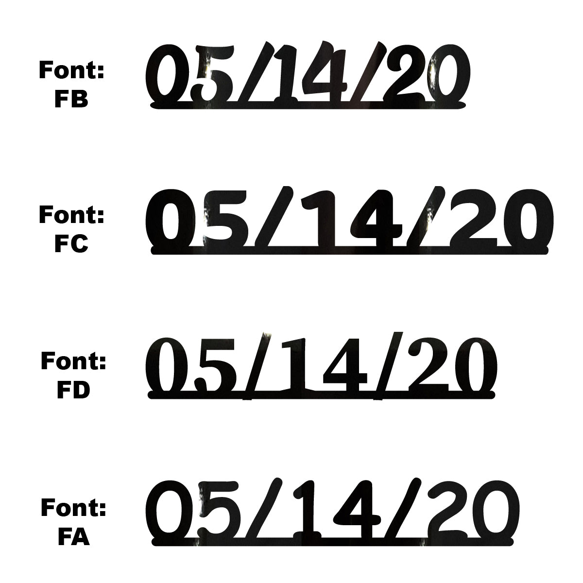 Custom-Fetti Date - 05/14/24 or 05/14/25  Black