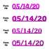 Custom-Fetti Date - 05/14/24 or 05/14/25  Fuchsia