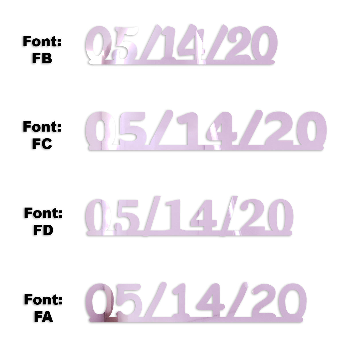 Custom-Fetti Date - 05/14/24 or 05/14/25  Pink