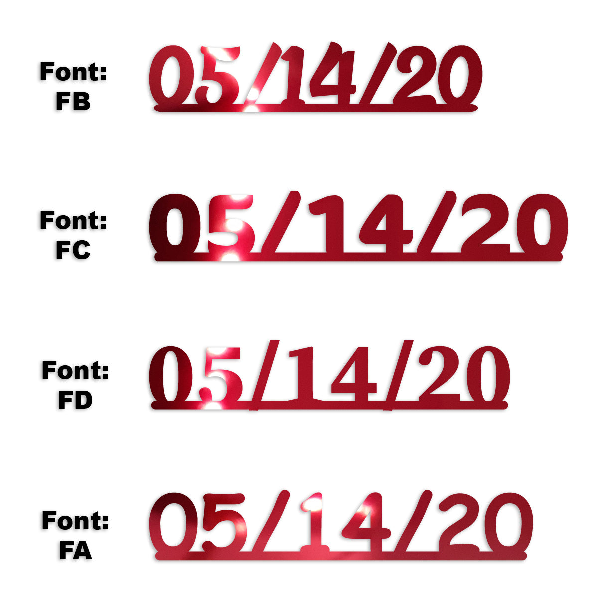 Custom-Fetti Date - 05/14/24 or 05/14/25  Red