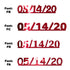 Custom-Fetti Date - 05/14/24 or 05/14/25  Red