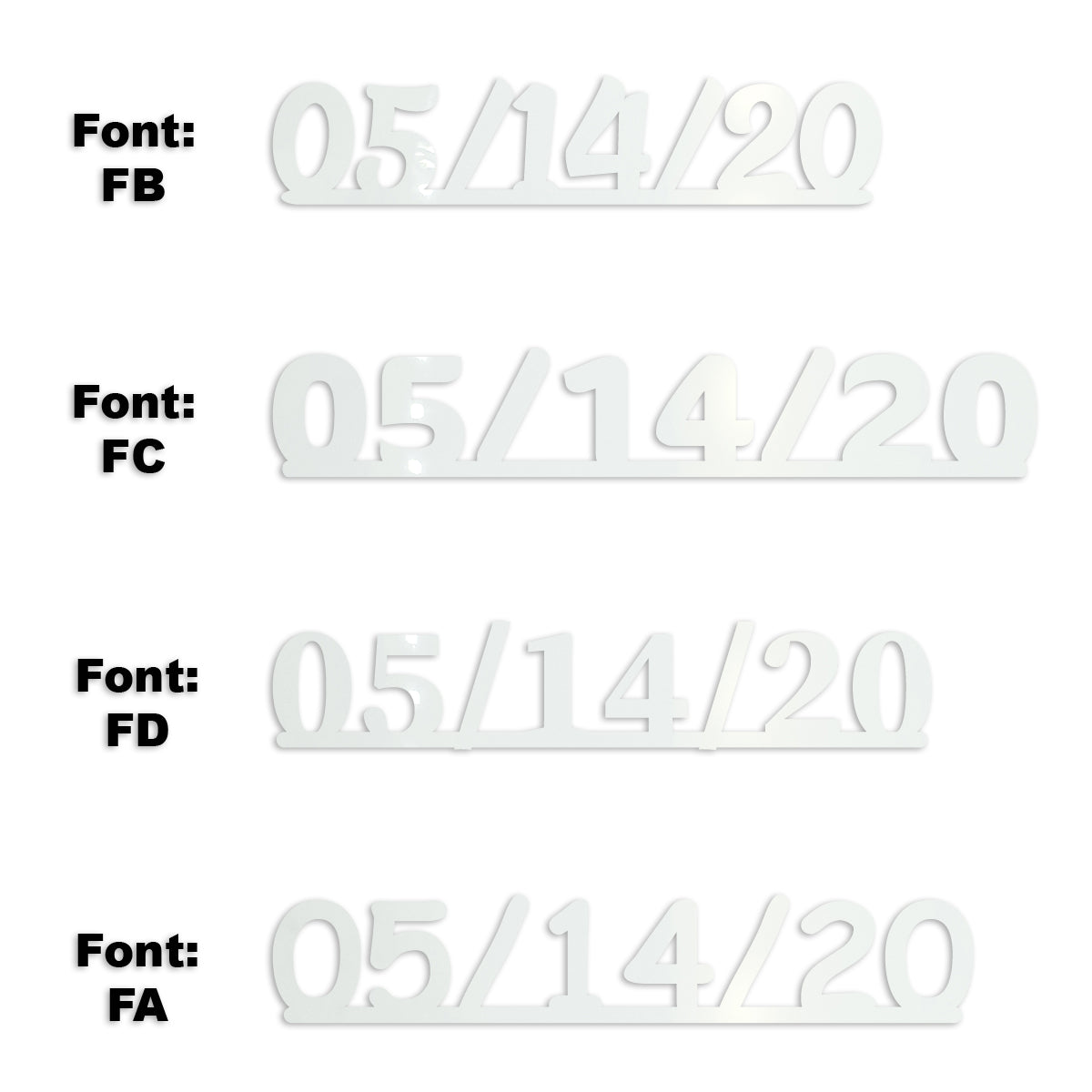Custom-Fetti Date - 05/14/24 or 05/14/25  White