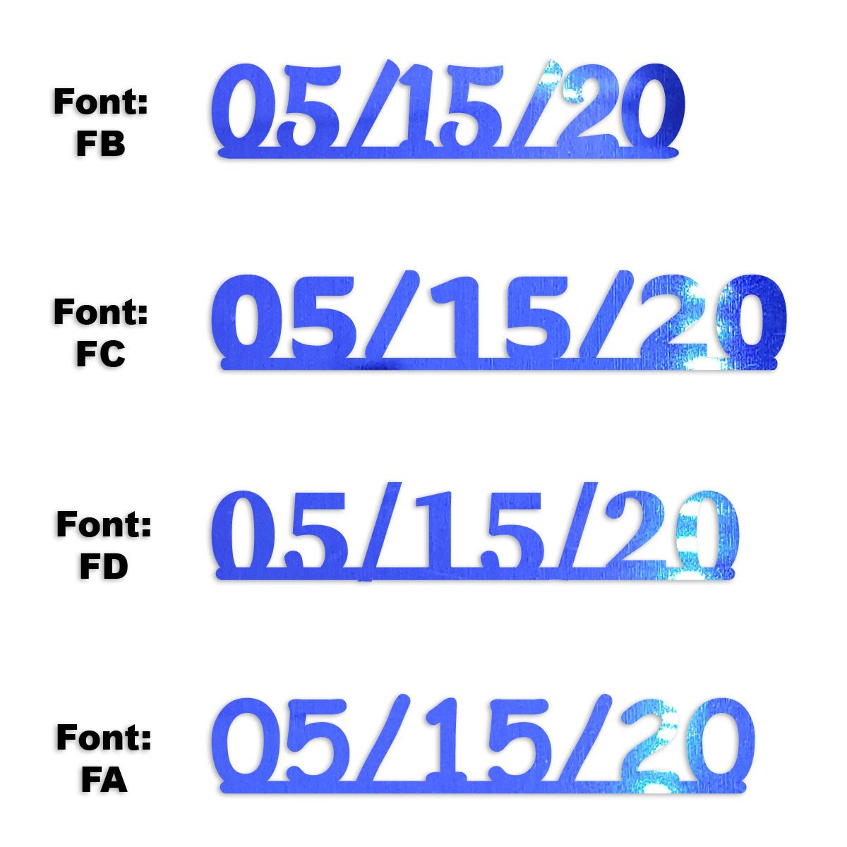 Custom-Fetti Date - 05/15/24 or 05/15/25  Blue Royal