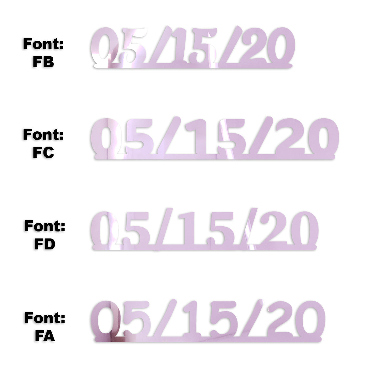 Custom-Fetti Date - 05/15/24 or 05/15/25  Pink
