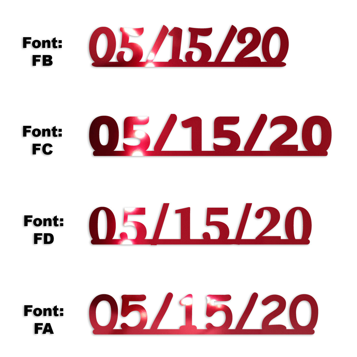 Custom-Fetti Date - 05/15/24 or 05/15/25  Red